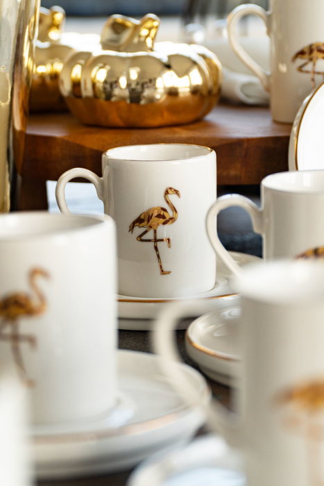Hermia Flamingo 12 Juego de tazas de café Multicolor